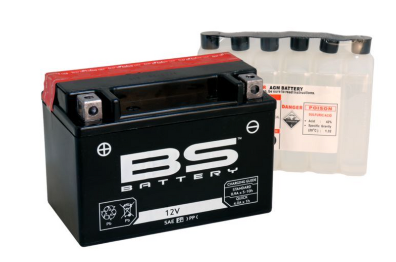 Laden Sie das Bild in Galerie -Viewer, BS-BATTERIE BTX9-BS 12V/8AH MOTO (YTX9-4/YTX9-BS) LINHAI M150, 200, 210
