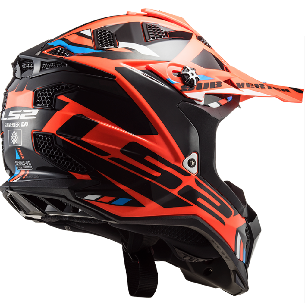 LS2 MX700 SUBVERTER STOMP FLUO ORANGE BLACK