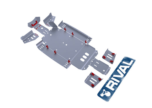 RIVAL Complete skid plate kit - Aluminium CF Moto Zforce 800/1000