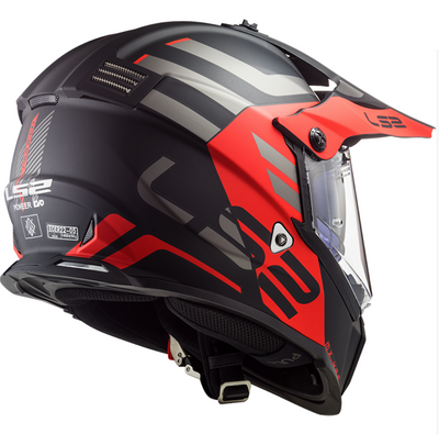 LS2 MX436 PIONEER EVO ADVENTURER MATT BLACK RED