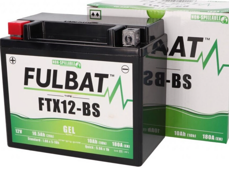 Load image into Gallery viewer, FULBAT BATTERY 12V/10AH FTX12-BS (YTX12-BS) ACCESS TOMAHAWK, MAX, SUZUKI, KAWASAKI
