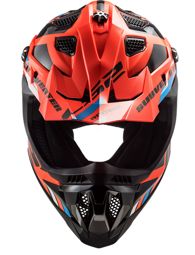 LS2 MX700 SUBVERTER STOMP FLUO ORANGE BLACK