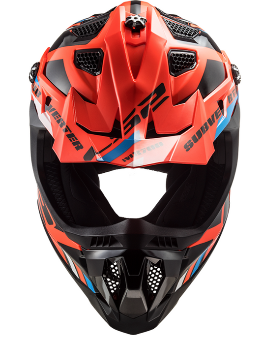 LS2 MX700 SUBVERTER STOMP FLUO ORANGE NOIR