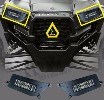 SHARK LED-SCHEINWERFER FÜR POLARIS ATV, UTV MIT HINTERGRUNDBELEUCHTUNG, 2STK