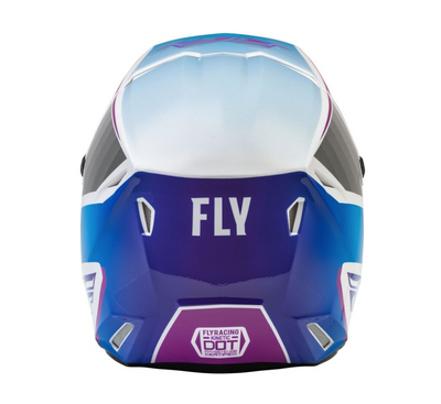 FLY RACING Kinetic Drift Helm - Pink/Weiß/Blau
