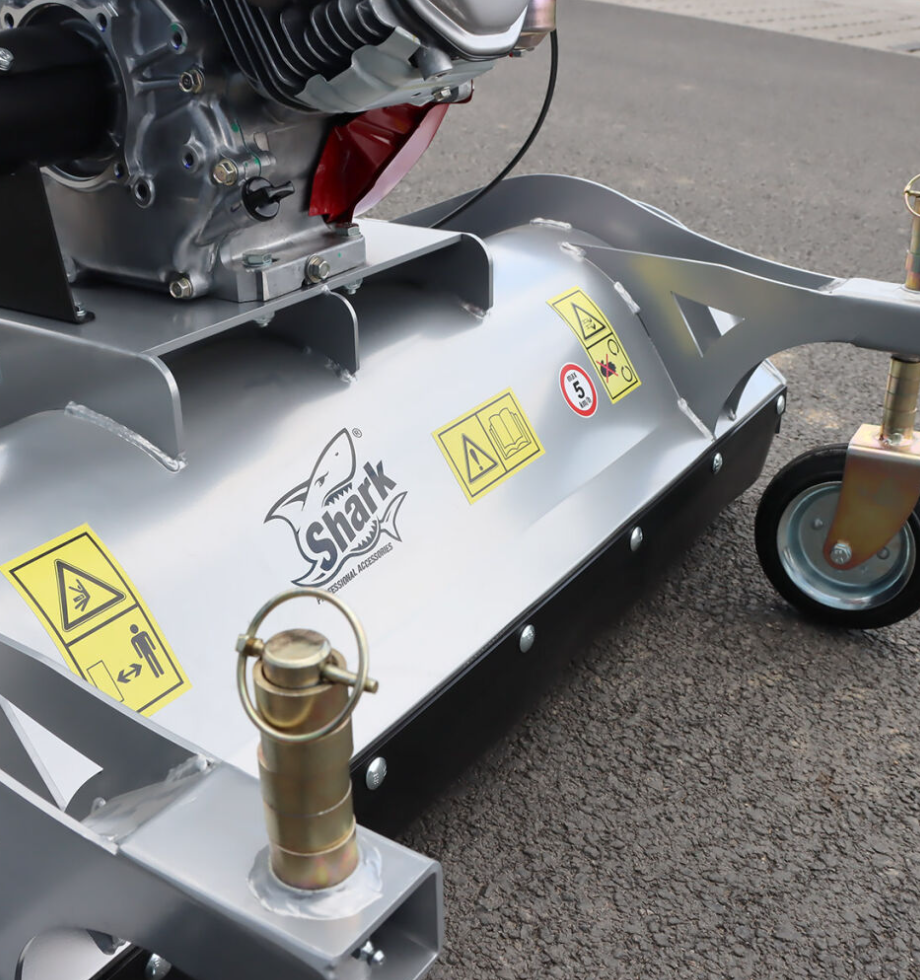 BROYEUR AVANT SHARK ATV 100 AVEC MOTEUR HONDA GX 270, COULEUR ARGENT