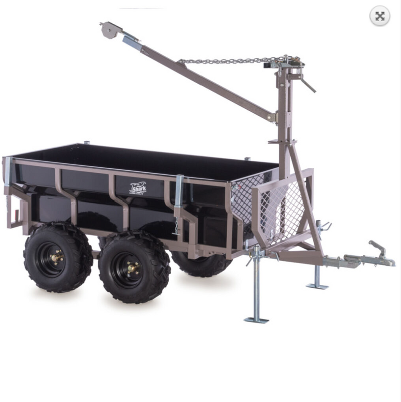 Load image into Gallery viewer, SHARK ATV TRAILER WOOD 1500 BLACK
