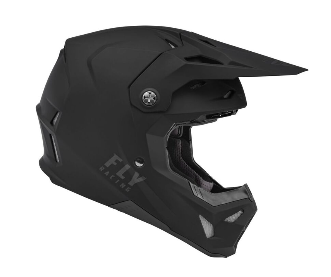 FLY RACING Formula CP Solid Helm - Mattschwarz