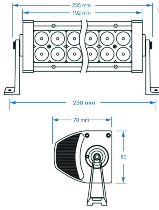 SHARK LED LIGHT BAR 7,5", 6D, 36W