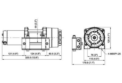 COMEUP CUB 3 12V STD, 3000LBS, STAHLSEIL
