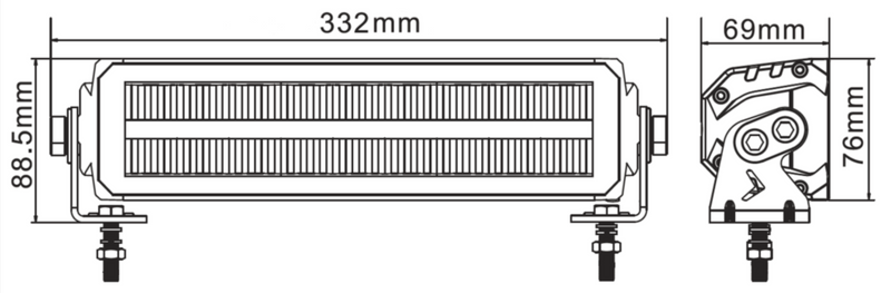 Laden Sie das Bild in Galerie -Viewer, SHARK LED-LICHTLEISTE EU-HOMOLOGIERT OSRAM 12&quot;, 60W
