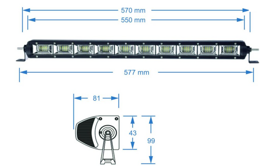 SHARK LED LIGHT BAR , ETI LED, 21,5",100W