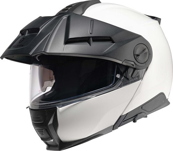 Chargez l&#39;image dans la visionneuse de la galerie, Schuberth E2 white Adventure Flip Up helmet

