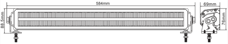 Laden Sie das Bild in Galerie -Viewer, SHARK LED-LICHTLEISTE EU-HOMOLOGIERT OSRAM 22&quot;, 108W
