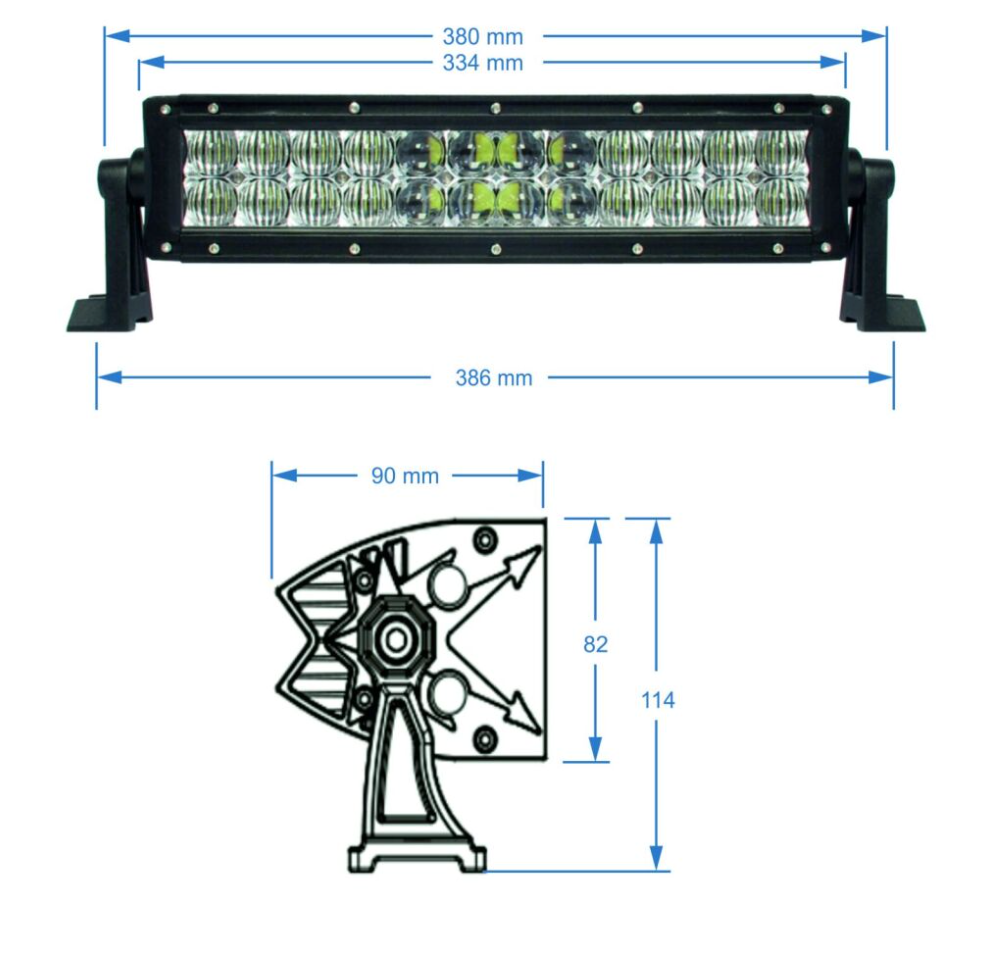 SHARK LED LIGHT BAR,5D,13.5",72W