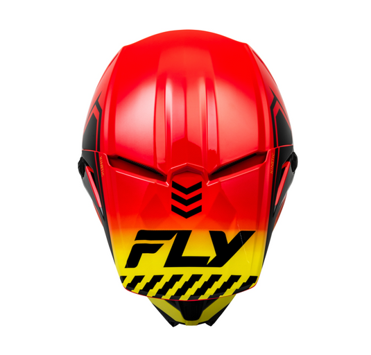 FLY RACING Kinetic Menace Helm - Rot/Schwarz/Gelb