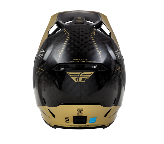 FLY RACING Formula Smart Carbon Legacy Helm - Schwarz/Gold