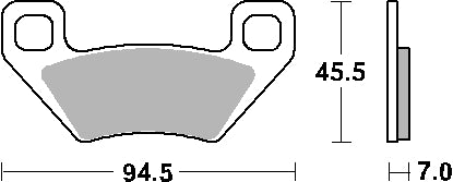 SBS BRAKE PADS KH395 OFF-ROAD SINTER GOLD COLOR - ARCTIC CAT, KYMCO FRONT/REAR