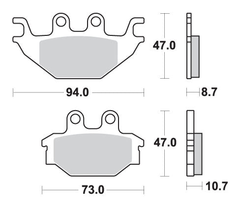SBS BRAKE PADS KH377 OFF-ROAD SINTER GOLD COLOR