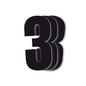 Autocollants numéro de course Blackbird 0-9 noirs - pack de 3 (13x7cm) 