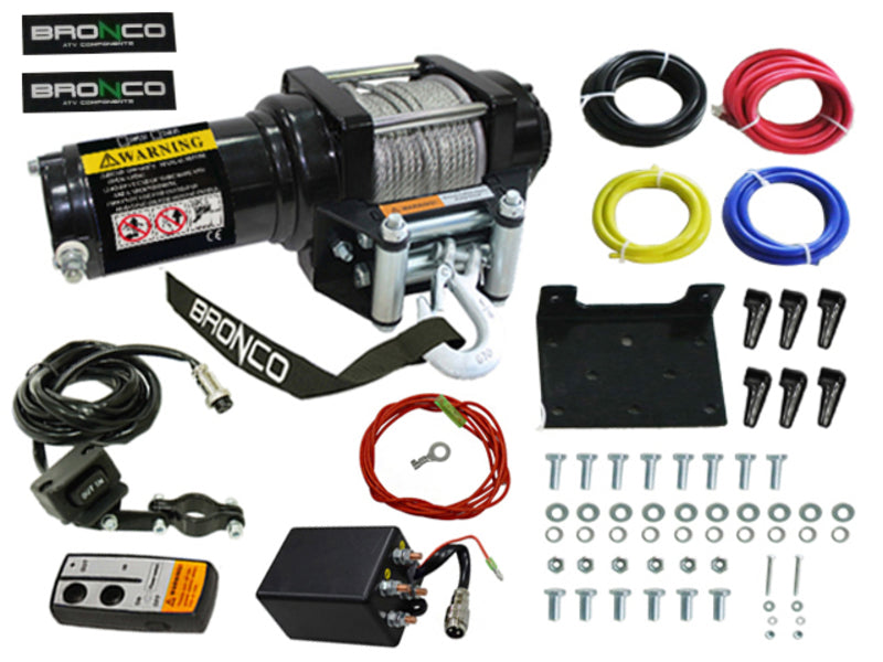 Bronco Gen I Winch 2500 steel wire for atv utv  73-622