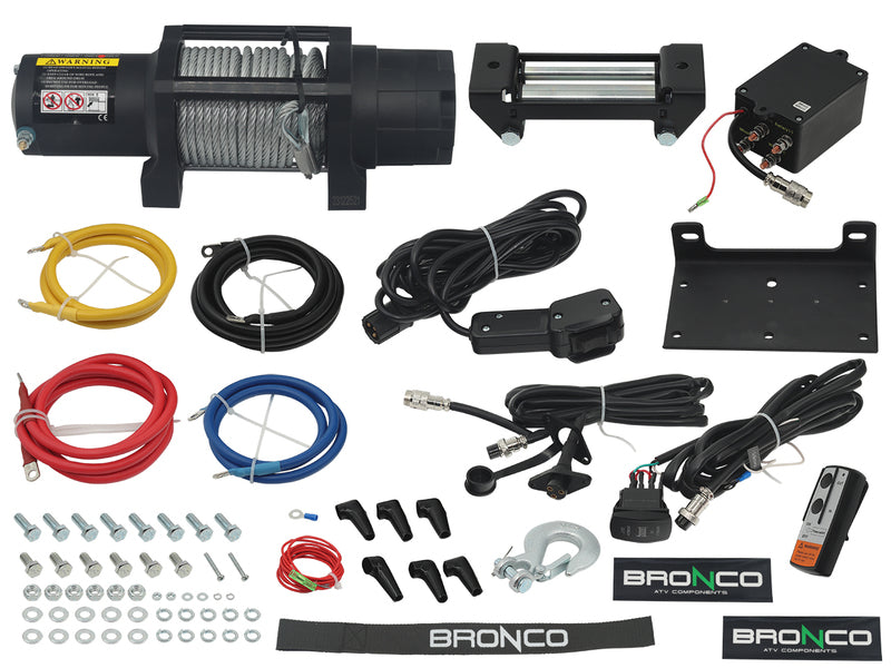 BRONCO GEN II atv utv WINCH 6000 steel wire 73-630