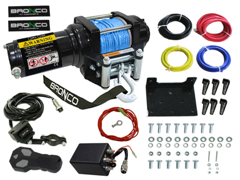 Bronco Generation II Winch 3500 Synthetic rope for atv utv 73-621