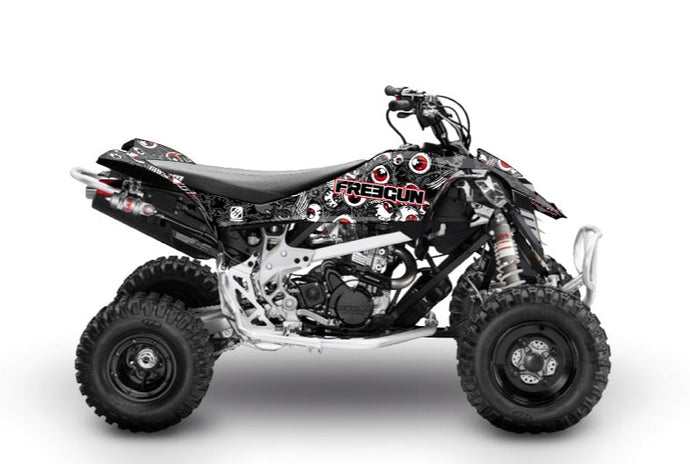 CAN AM DS 450 ATV FREEGUN EYED GRAPHIC KIT GREY RED