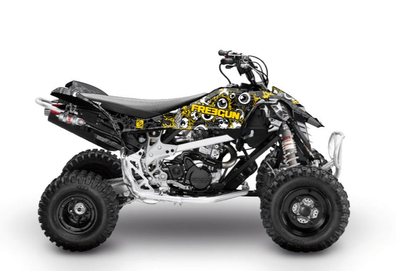 Chargez l&#39;image dans la visionneuse de la galerie, CAN AM DS 450 ATV FREEGUN EYED GRAPHIC KIT YELLOW
