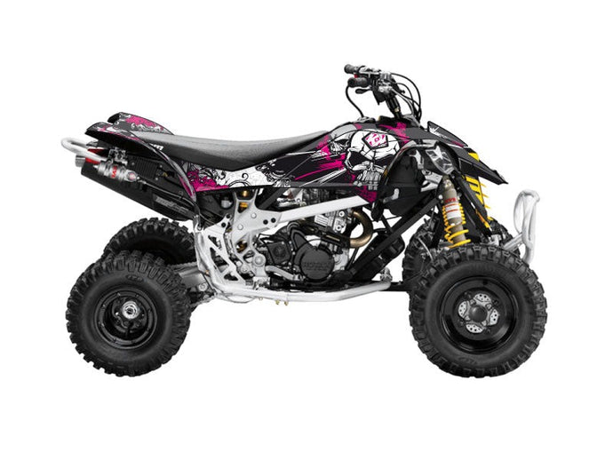 CAN AM DS 450 ATV TRASH GRAPHIC KIT BLACK PINK