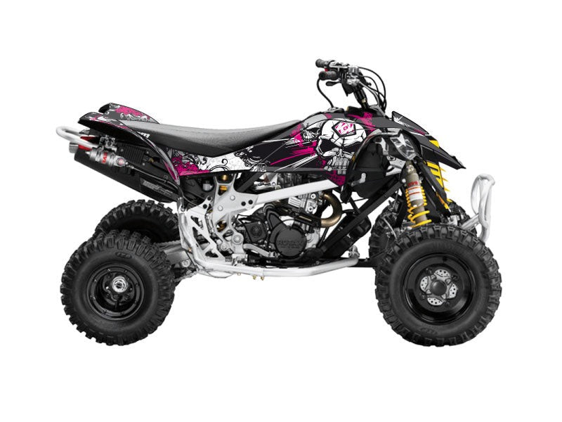 Laden Sie das Bild in Galerie -Viewer, CAN AM DS 450 ATV TRASH GRAPHIC KIT BLACK PINK
