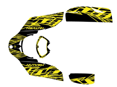 CAN AM DS 650 ATV ERASER FLUO GRAPHIC KIT YELLOW