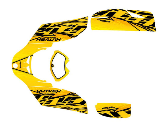 CAN AM DS 650 ATV ERASER GRAPHIC KIT YELLOW
