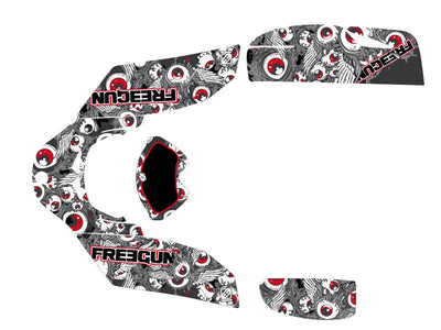 CAN AM DS 650 ATV FREEGUN EYED GRAPHIC KIT GREY RED