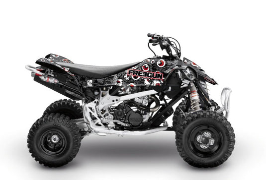 CAN AM DS 650 ATV FREEGUN EYED GRAPHIC KIT GREY RED
