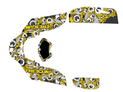 CAN AM DS 650 ATV FREEGUN EYED GRAPHIC KIT YELLOW