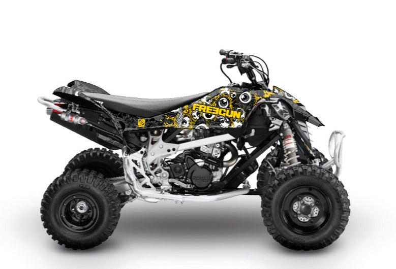 Laden Sie das Bild in Galerie -Viewer, CAN AM DS 650 ATV FREEGUN EYED GRAPHIC KIT YELLOW
