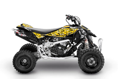 CAN AM DS 650 ATV PREDATOR GRAPHIC KIT BLACK YELLOW