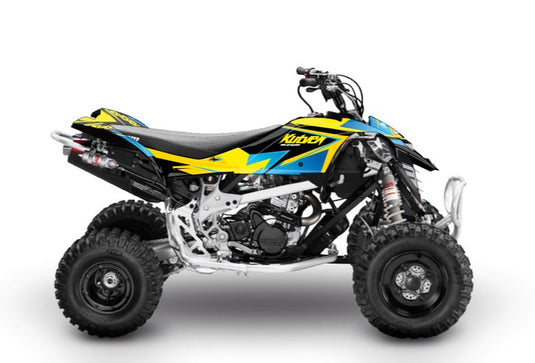 CAN AM DS 650 ATV STAGE GRAPHIC KIT YELLOW BLUE