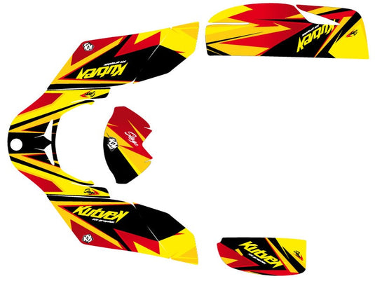 CAN AM DS 650 ATV STAGE GRAPHIC KIT YELLOW RED