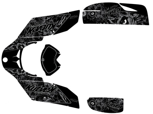 CAN AM DS 650 ATV ZOMBIES DARK GRAPHIC KIT BLACK
