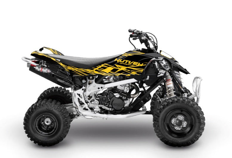 Chargez l&#39;image dans la visionneuse de la galerie, CAN AM DS 90 ATV ERASER GRAPHIC KIT YELLOW BLACK
