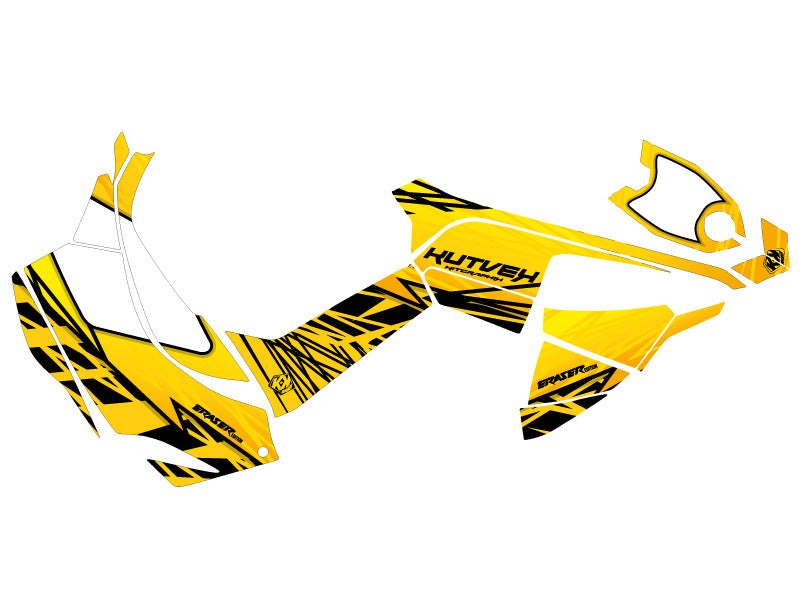 Chargez l&#39;image dans la visionneuse de la galerie, CAN AM DS 90 ATV ERASER GRAPHIC KIT YELLOW
