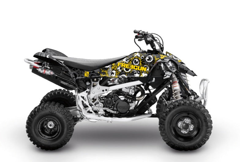 Chargez l&#39;image dans la visionneuse de la galerie, CAN AM DS 450 ATV FREEGUN EYED GRAPHIC KIT YELLOW
