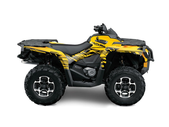 CAN AM OUTLANDER 1000 ATV ERASER GRAPHIC KIT YELLOW