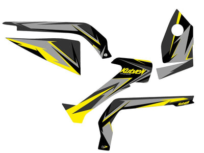 CAN AM OUTLANDER 1000 ATV STAGE GRAPHIC KIT NEON GREY