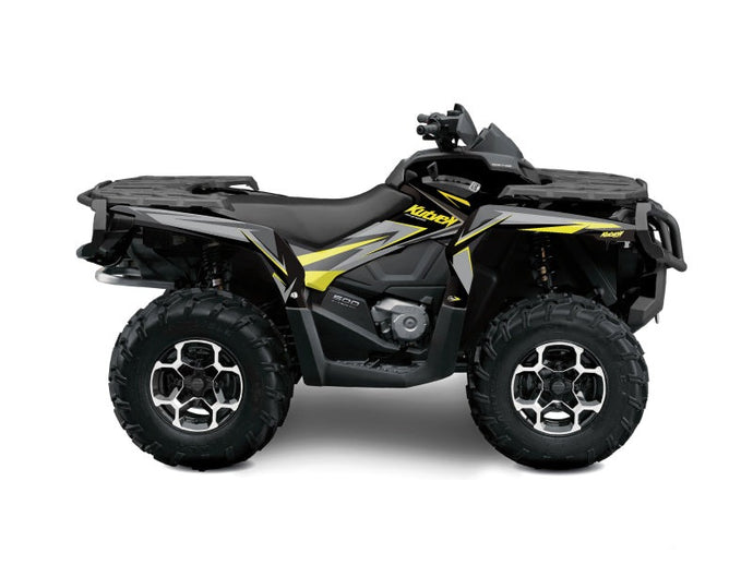 CAN AM OUTLANDER 1000 ATV STAGE GRAPHIC KIT NEON GREY