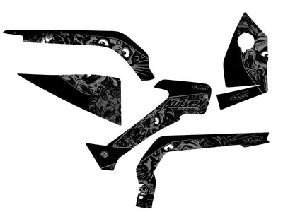 CAN AM OUTLANDER 1000 ATV ZOMBIES DARK GRAPHIC KIT BLACK