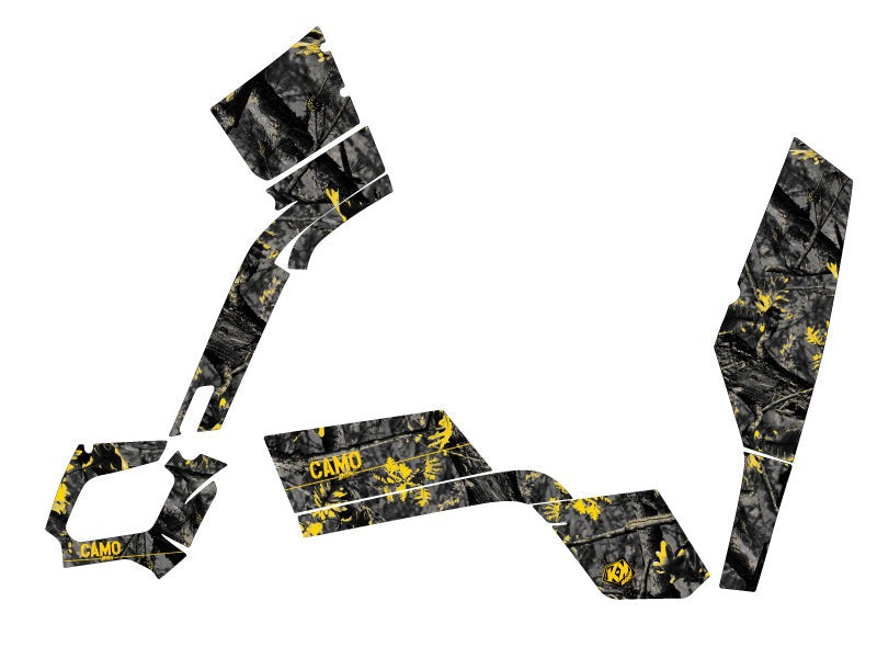 Laden Sie das Bild in Galerie -Viewer, CAN AM OUTLANDER 400 MAX ATV CAMO GRAPHIC KIT BLACK YELLOW
