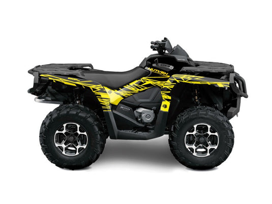 CAN AM OUTLANDER 400 MAX ATV ERASER FLUO GRAPHIC KIT YELLOW